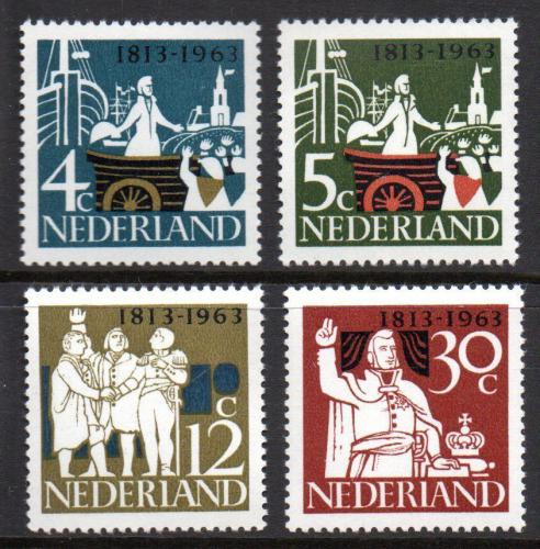 Poštové známky Holandsko 1963 Nezávislost, 150. výroèie Mi# 813-16