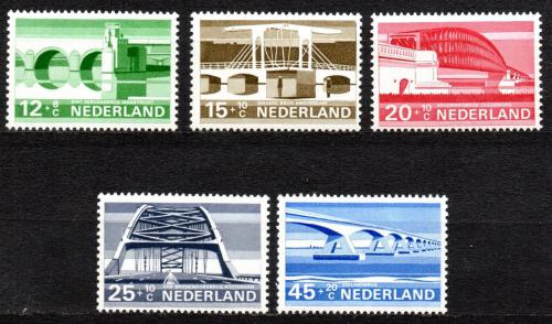 Poštové známky Holandsko 1968 Mosty Mi# 894-98