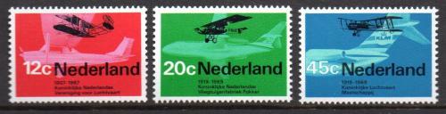 Poštové známky Holandsko 1968 Lietadla Mi# 902-04