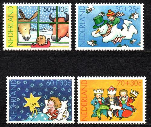 Poštové známky Holandsko 1983 Dìti a vianoce Mi# 1241-44