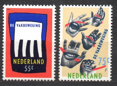 Poštové známky Holandsko 1989 Odbory Mi# 1358-59