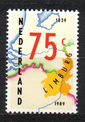 Poštová známka Holandsko 1989 Mapa provincie Limburg Mi# 1370