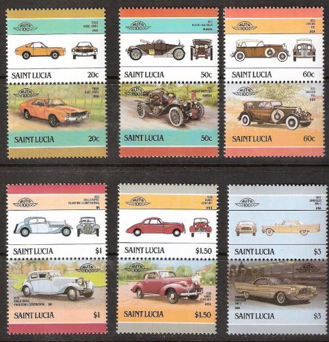 Poštové známky Svätá Lucia 1986 Automobily Mi# 860-71 Kat 8€