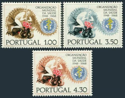 Poštové známky Portugalsko 1968 WHO, 20. výroèie Mi# 1057-59 Kat 10€