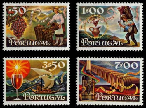 Poštové známky Portugalsko 1970 Pìstování vína Mi# 1117-20