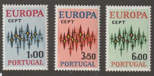 Poštové známky Portugalsko 1972 Európa CEPT Mi# 1166-68 Kat 30€