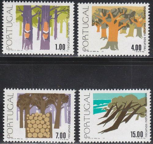 Poštové známky Portugalsko 1977 Pøírodní zdroje Mi# 1353-56 Kat 6€