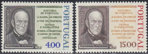 Poštové známky Portugalsko 1977 Alexandre Herculano, spisovatel Mi# 1374-75