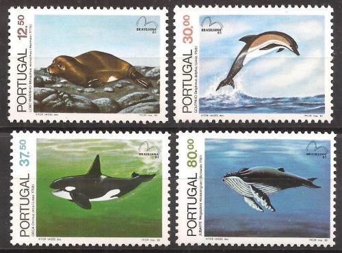 Poštové známky Portugalsko 1983 Morské cicavce Mi# 1604-07 Kat 12€