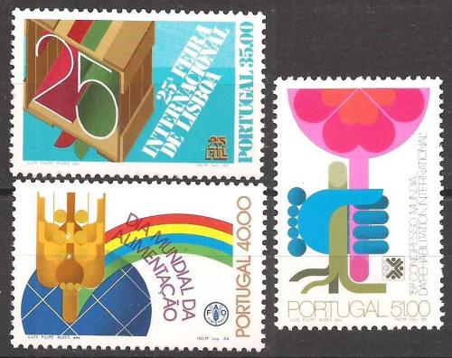 Poštové známky Portugalsko 1984 Mezinárodní události Mi# 1626-28 Kat 7€
