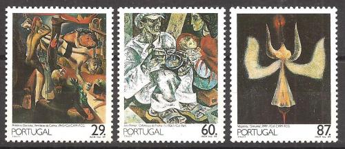 Poštové známky Portugalsko 1989 Moderné umenie Mi# 1777-79 Kat 4.50€