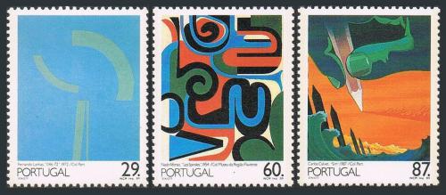 Poštové známky Portugalsko 1989 Moderné umenie Mi# 1797-99 Kat 4.80€