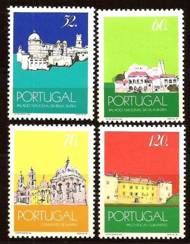 Poštové známky Portugalsko 1990 Paláce Mi# 1838-41 Kat 6€