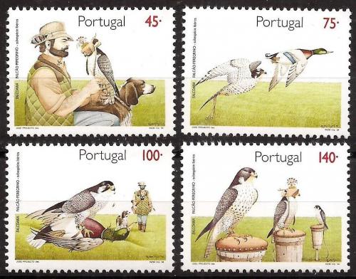 Poštové známky Portugalsko 1994 Sokolnictví Mi# 2032-35 Kat 6€