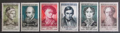 Poštové známky Francúzsko 1957 Osobnosti, Èervený kríž Mi# 1136-41 Kat 20€