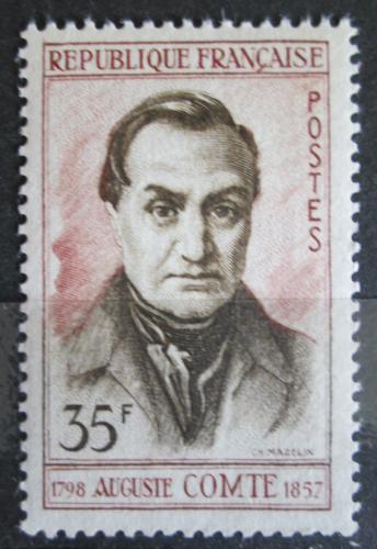 Poštová známka Francúzsko 1957 Auguste Comte, filozof Mi# 1156