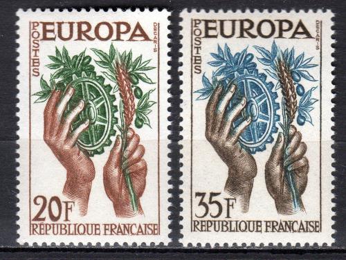 Poštové známky Francúzsko 1957 Európa CEPT Mi# 1157-58