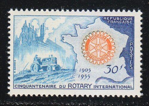 Poštová známka Francúzsko 1955 Rotary Intl., 50. výroèie Mi# 1035
