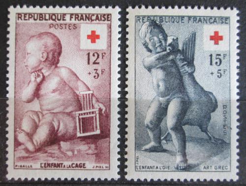 Poštové známky Francúzsko 1955 Èervený kríž Mi# 1076-77 Kat 10€