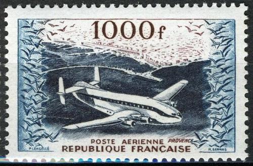 Poštová známka Francúzsko 1954 Lietadlo Breguet 763 Provence Mi# 990 Kat 100€