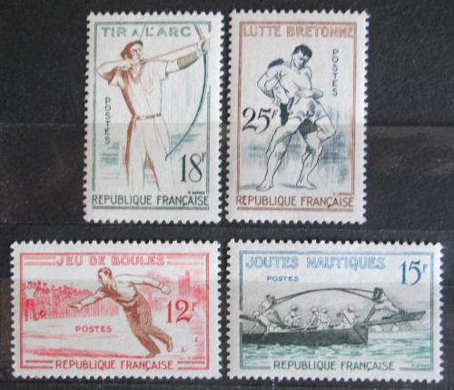 Poštové známky Francúzsko 1958 Šport Mi# 1197-1200 Kat 7€
