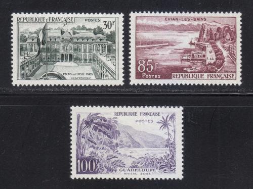 Poštové známky Francúzsko 1959 Turistické zaujímavosti TOP SET Mi# 1232-34 Kat 30€