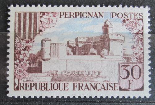 Poštová známka Francúzsko 1959 Zámek Perpignan Mi# 1269