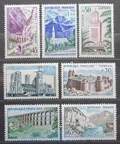 Poštové známky Francúzsko 1960 Turistické zaujímavosti Mi# 1283-89 Kat 16€