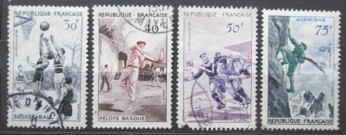 Poštové známky Francúzsko 1956 Šport Mi# 1100-03