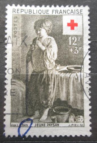 Poštová známka Francúzsko 1956 Èervený kríž, umenie, Louis Le Nain Mi# 1117