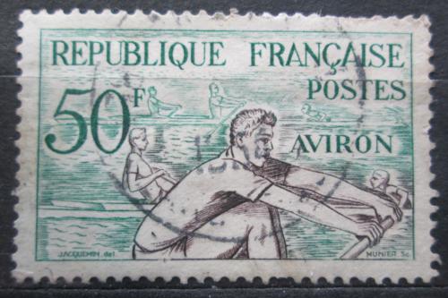 Poštová známka Francúzsko 1953 Veslovanie Mi# 982