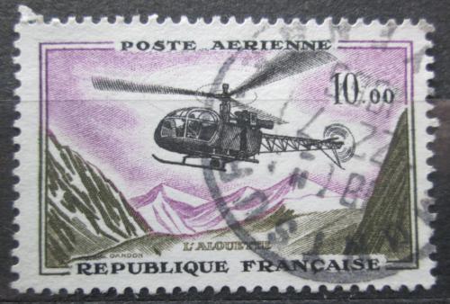 Potov znmka Franczsko 1960 Vrtulnk Alouette Mi# 1282
