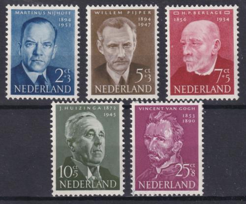 Poštové známky Holandsko 1954 Osobnosti Mi# 636-40 Kat 25€
