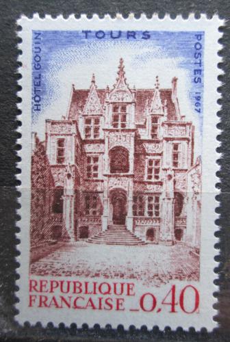 Poštová známka Francúzsko 1967 Hotel Goüin v Tours Mi# 1582