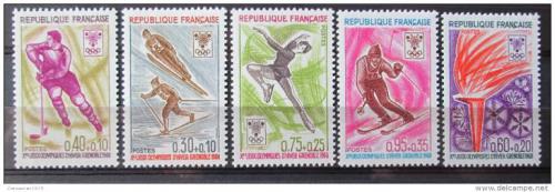 Poštové známky Francúzsko 1968 ZOH Grenoble Mi# 1610-14