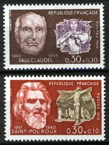 Poštové známky Francúzsko 1968 Osobnosti Mi# 1629-30