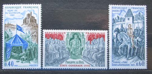 Poštové známky Francúzsko 1968 Historické události Mi# 1644-46 