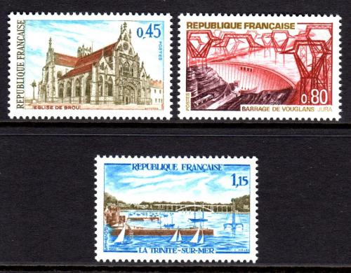 Poštové známky Francúzsko 1969 Turistické zaujímavosti Mi# 1651-53