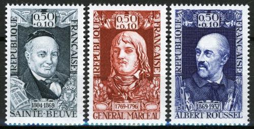 Poštové známky Francúzsko 1969 Osobnosti Mi# 1660-62