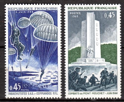 Poštové známky Francúzsko 1969 Èervnové boje, 25. výroèie Mi# 1674-75