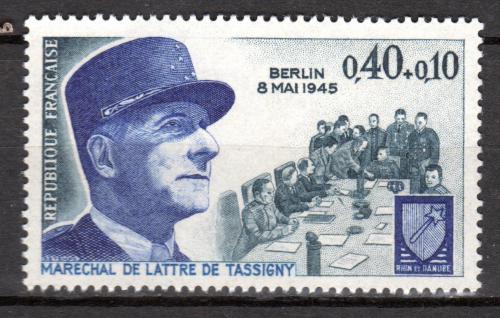 Poštovní známka Francie 1970 Maršál Jean de Lattre de Tassigny Mi# 1712
