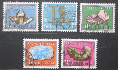 Poštové známky Švýcarsko 1960 Minerály Mi# 714-18 Kat 12€