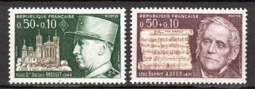 Poštové známky Francúzsko 1971 Osobnosti Mi# 1741-42