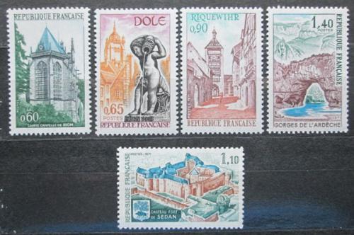 Poštové známky Francúzsko 1971 Turistické zaujímavosti Mi# 1756-60