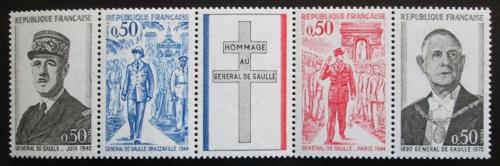 Poštové známky Francúzsko 1971 Charles de Gaulle Mi# 1772-75 Kat 5€