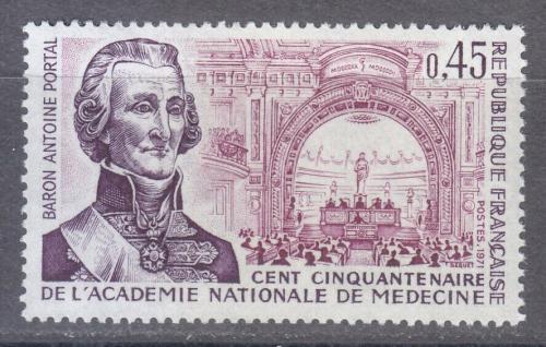 Poštová známka Francúzsko 1971 Antoine Portal, lékaø Mi# 1776