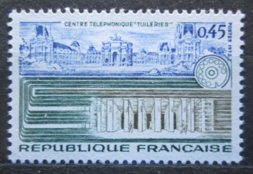 Poštová známka Francúzsko 1973 Telefonní centrála Tuileries v Paøíži Mi# 1832