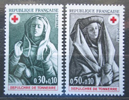 Poštové známky Francúzsko 1973 Èervený kríž, umenie Mi# 1859-60