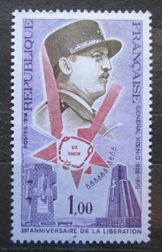 Poštová známka Francúzsko 1974 Generál Marie Pierre König Mi# 1875