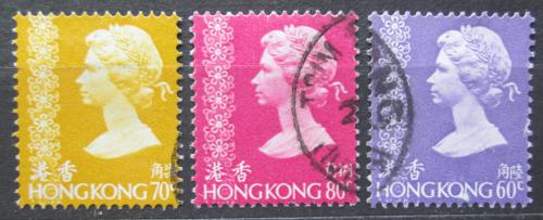 Poštové známky Hongkong 1977 Krá¾ovna Alžbeta II. Mi# 334-36 Kat 6.30€